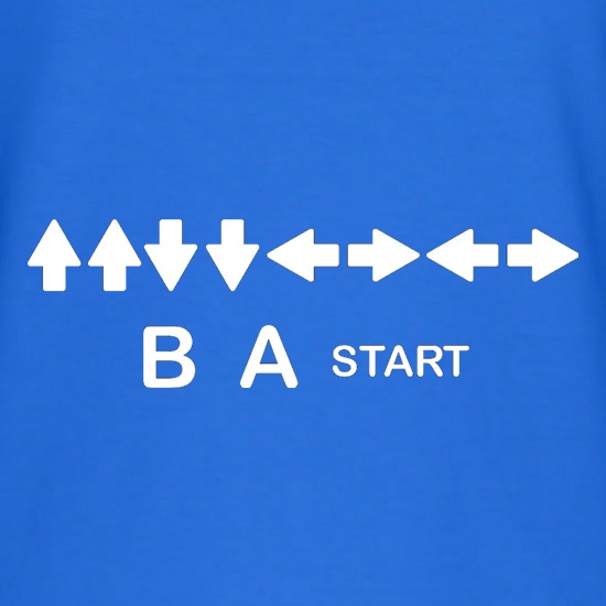 Up Up Down Down Left Right Left Right B A Start t shirt